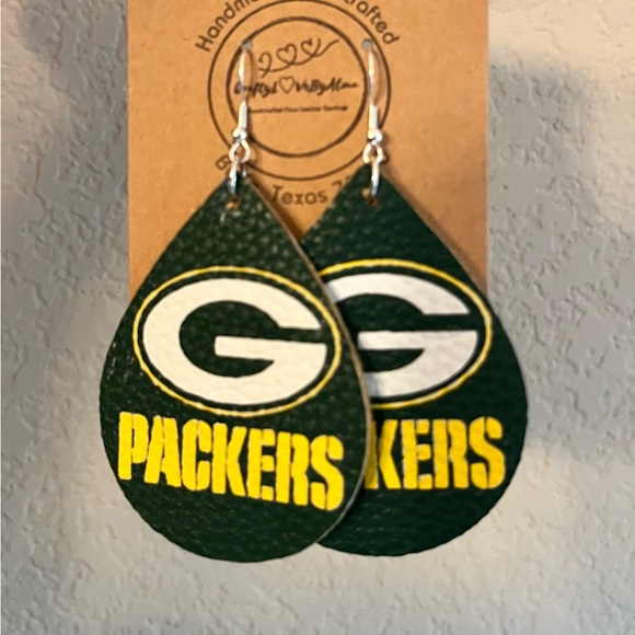 Packers Handmade & Lightweight Women’s Earrings - Picture 4 of 4